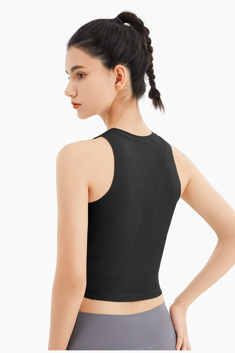 Women’s Yoga Sports Vest with Built-in Chest Pads