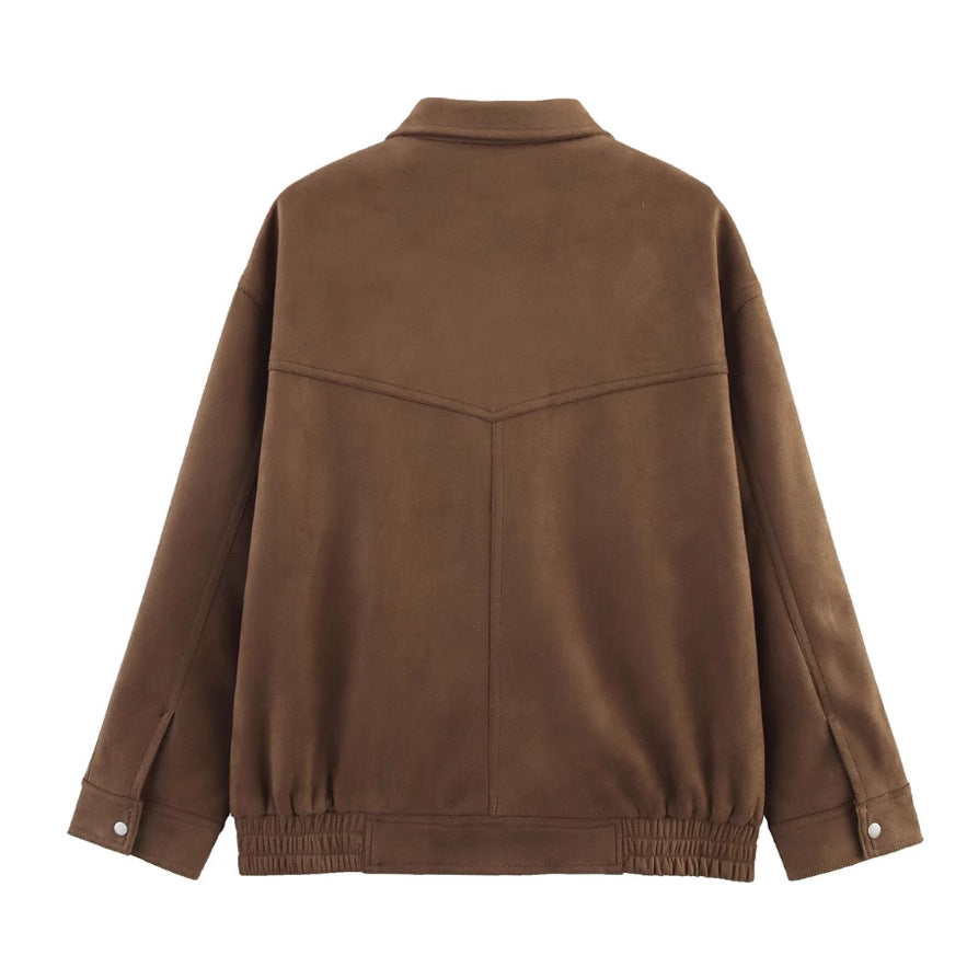 Suede Texture Loose Versatile Jacket