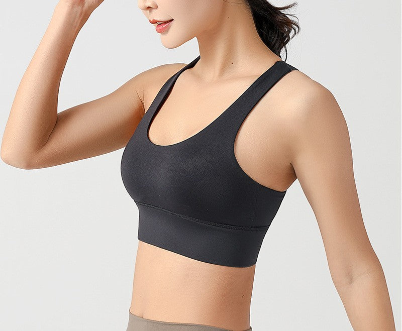 Women’s Sports Bra – Running, Yoga, Fitness Tank Top with Back Closure