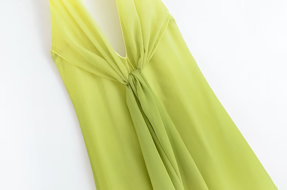 Knotted Halter Neck Dress