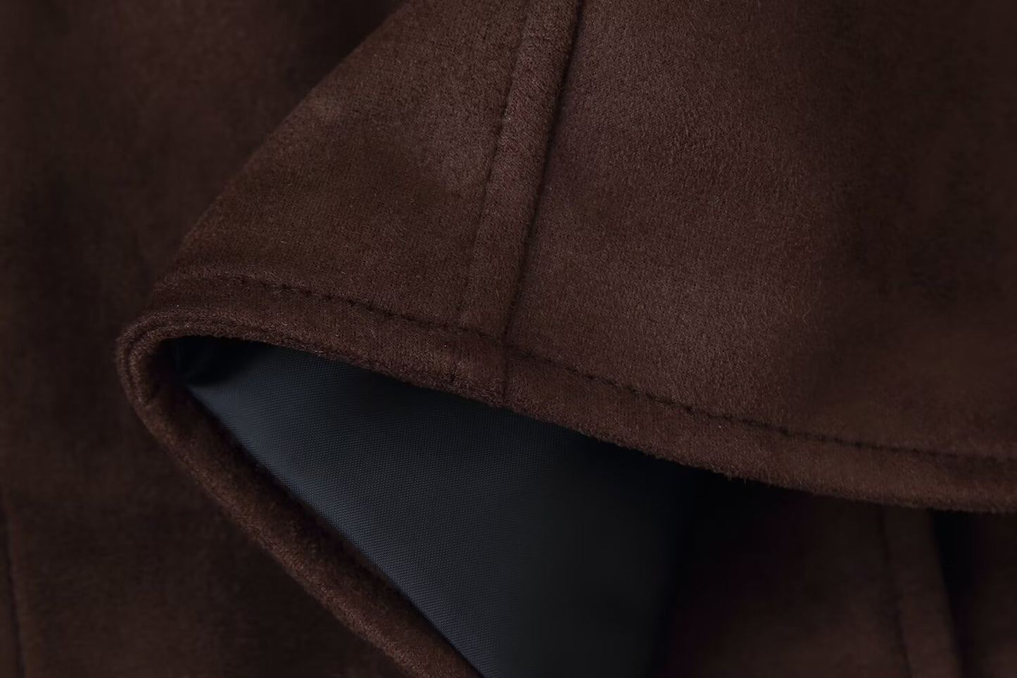 Textured Lapel Waist Belt Trench Coat