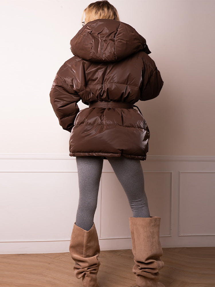 Reflective Lace-Up Hooded Jacket