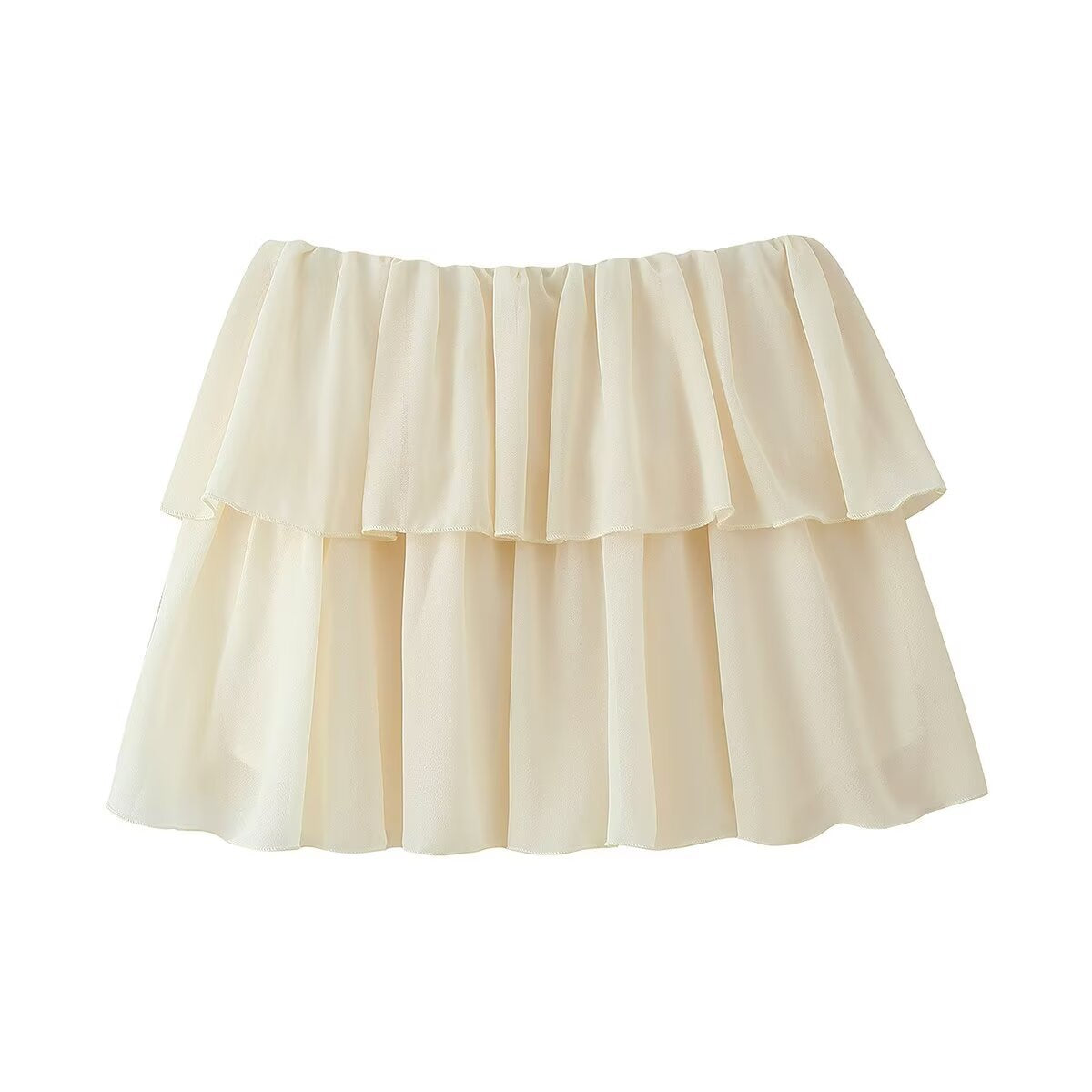 Ruffle Sleeve Long Sleeve Design Skirt Two-Piece Set