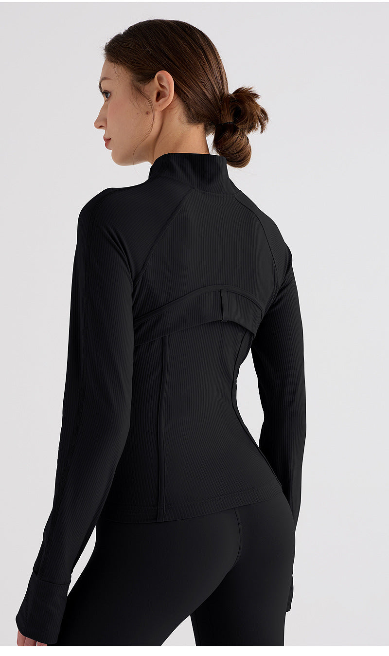 Zip-Up Sports Jacket for Women – Hip-Length, Quick-Dry & Versatile