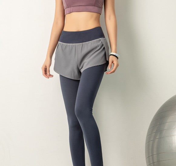 Dual-layer High-Waist Yoga Pants
