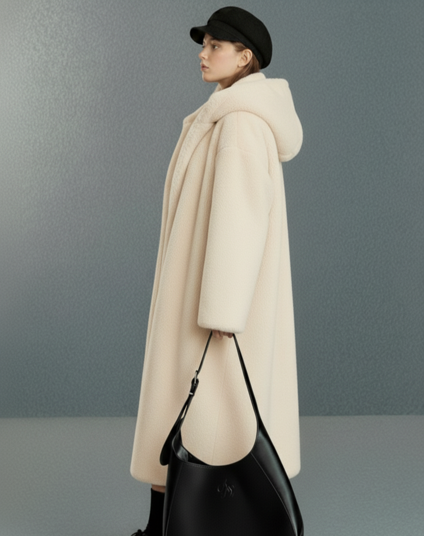 Korean Style Imitation Mink Plush Swing Hat Long Outwear