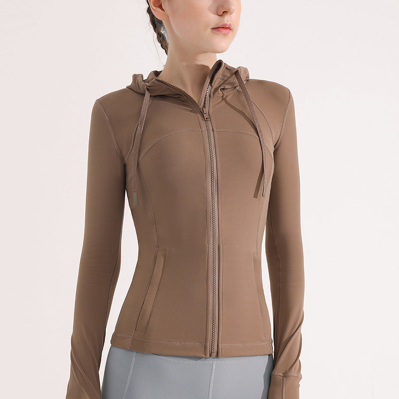 Breathable Hoodie Sports Jacket -  Slim-Fit, High Elastic & Zip-Up