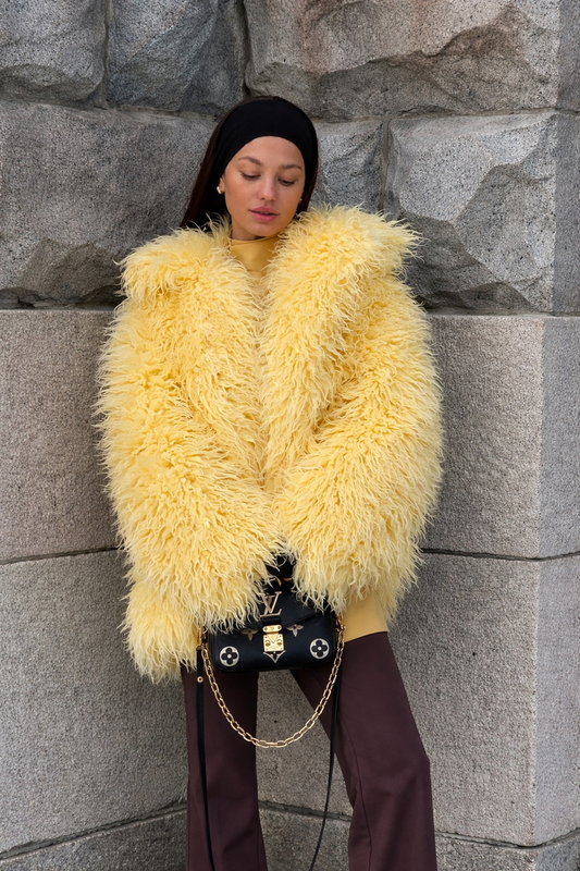 Faux Fur Plush Coat