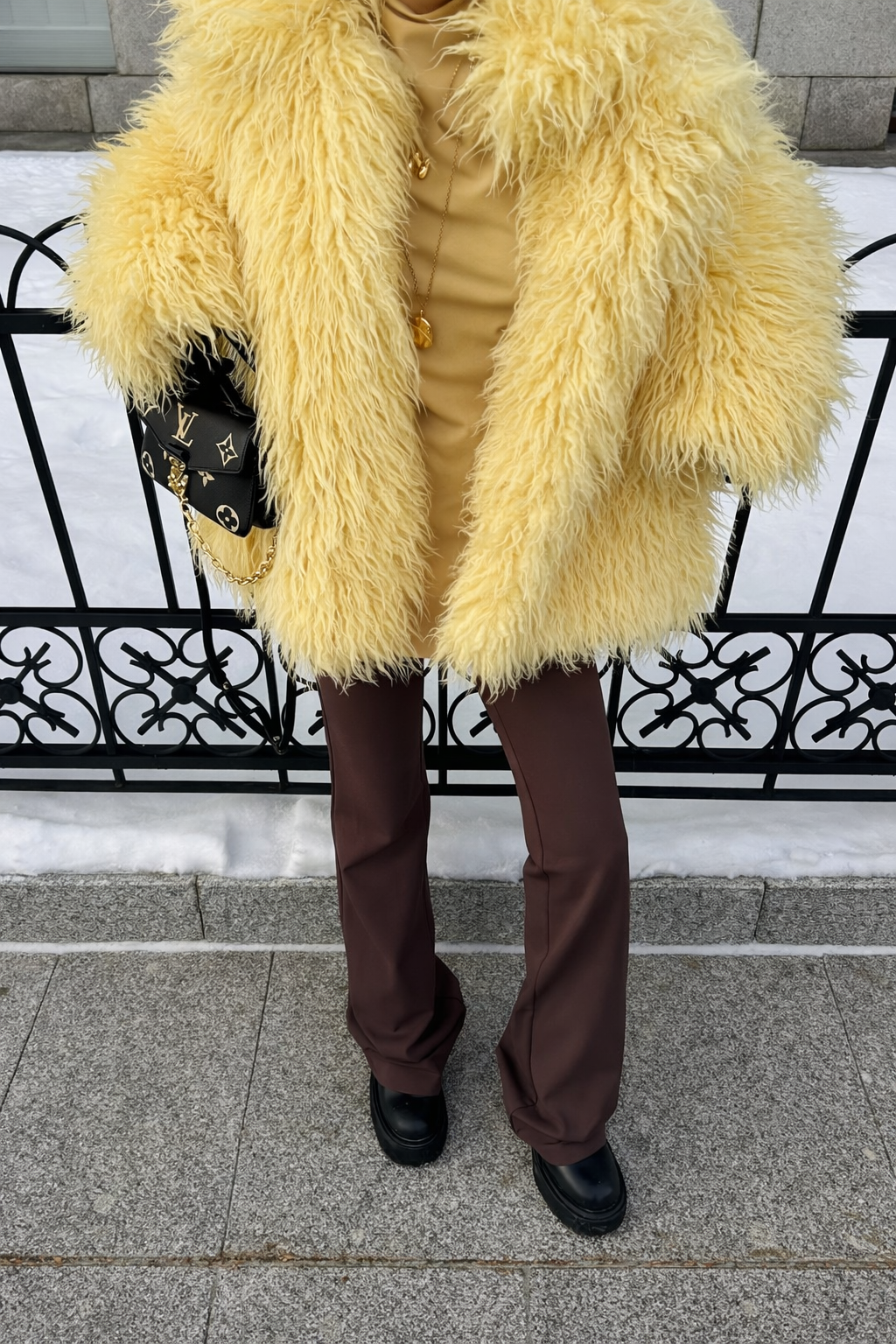 Faux Fur Plush Coat