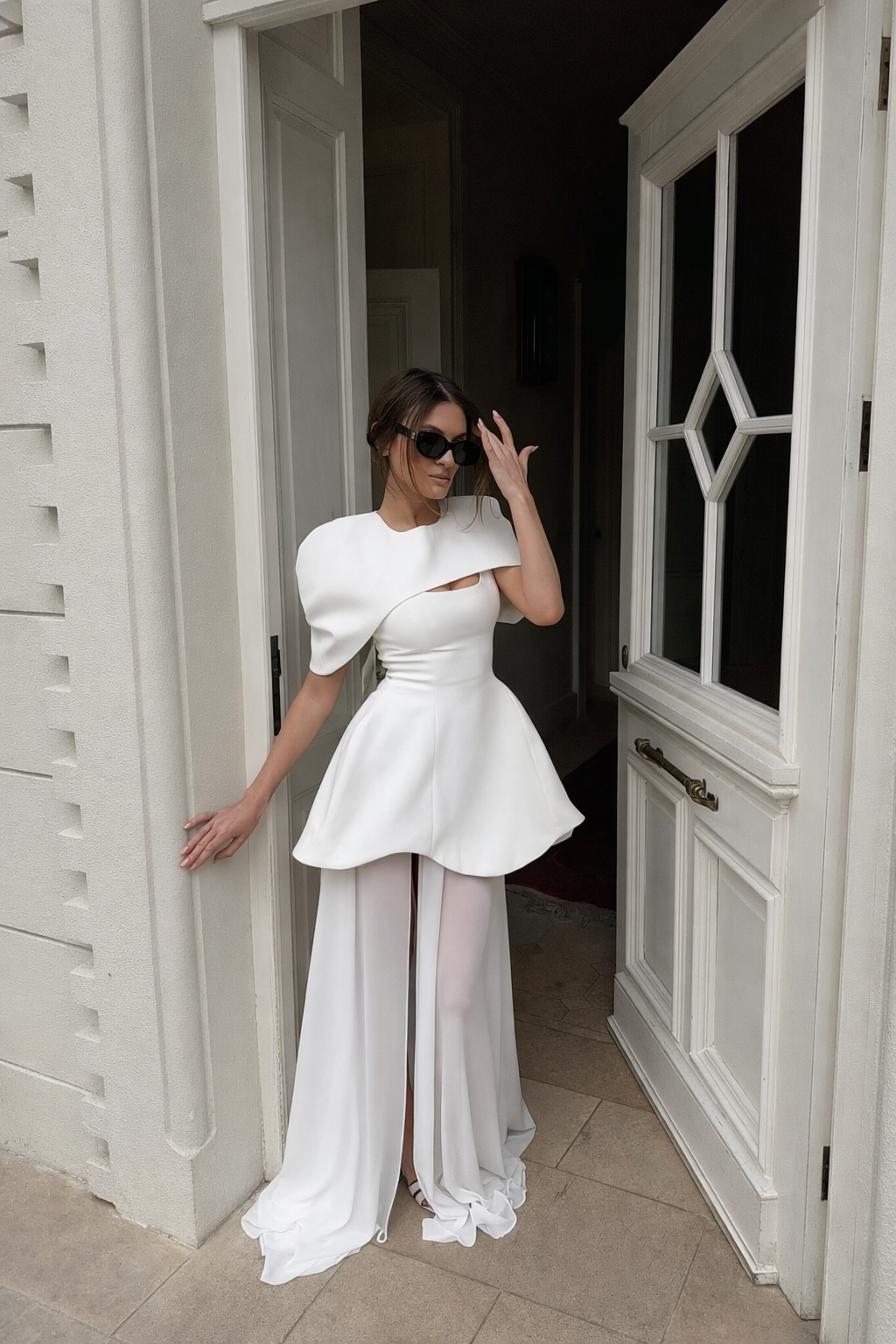 Heiress Style Solid Color Three-Piece Dress Set