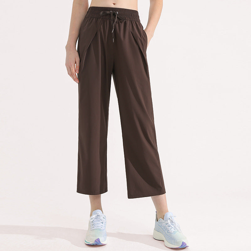 Lightweight Wide-Leg Pants with Breathable Drape