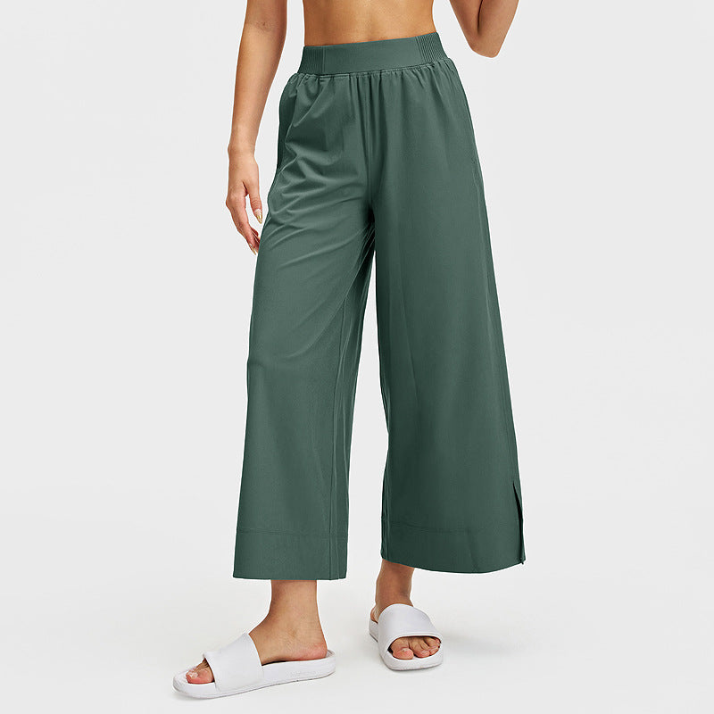 Straight-Leg Fitness Pants — Casual, Loose-Fit, Slimming