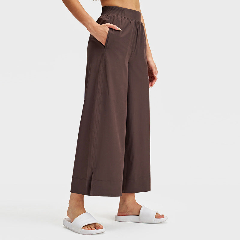 Straight-Leg Fitness Pants — Casual, Loose-Fit, Slimming