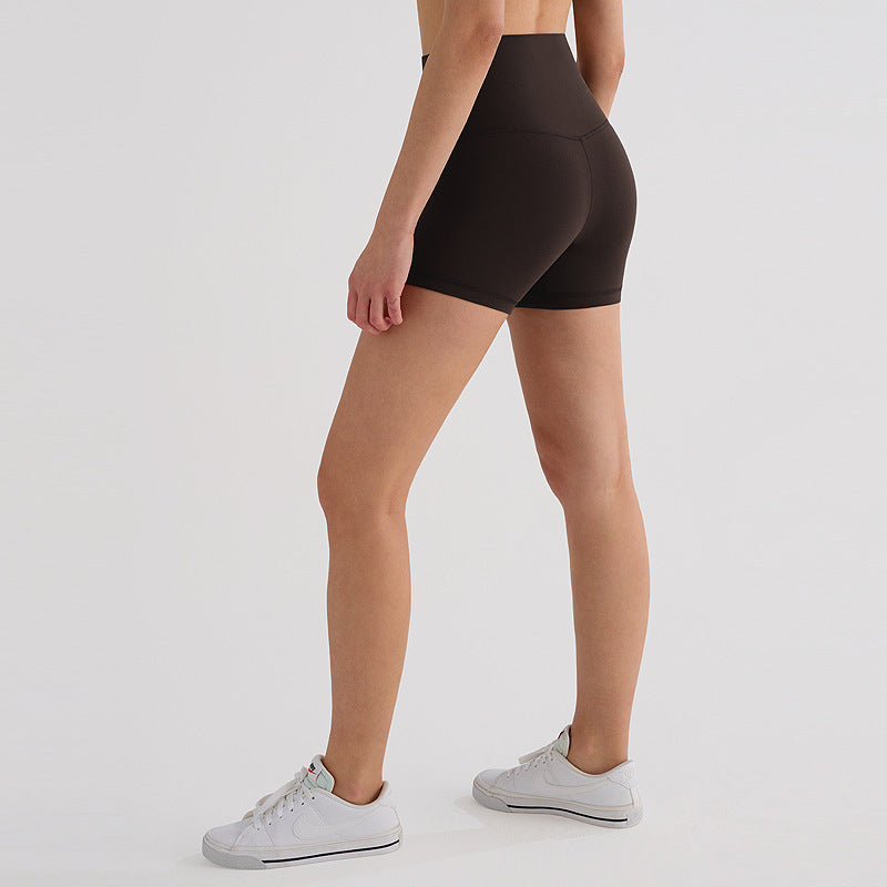 Brushed High-Waist Workout Shorts