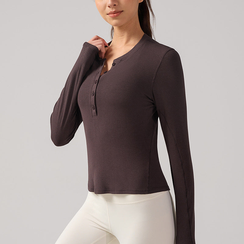 Slim-Fit Quick-Dry Long Sleeve Workout Top
