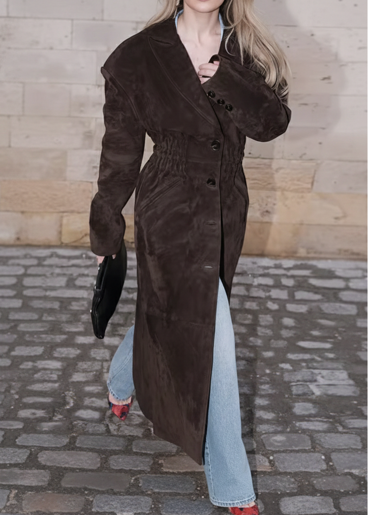 Suede Trench Coat