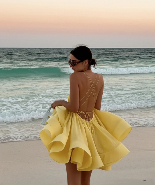 Backless Short Skirt