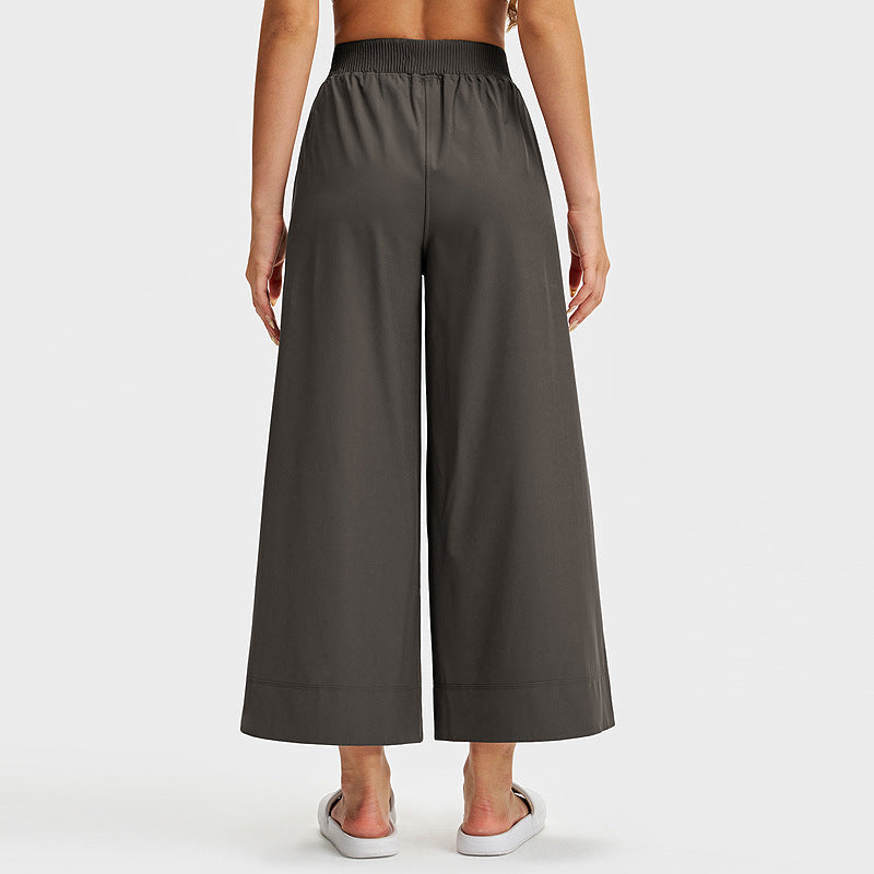 Straight-Leg Fitness Pants — Casual, Loose-Fit, Slimming