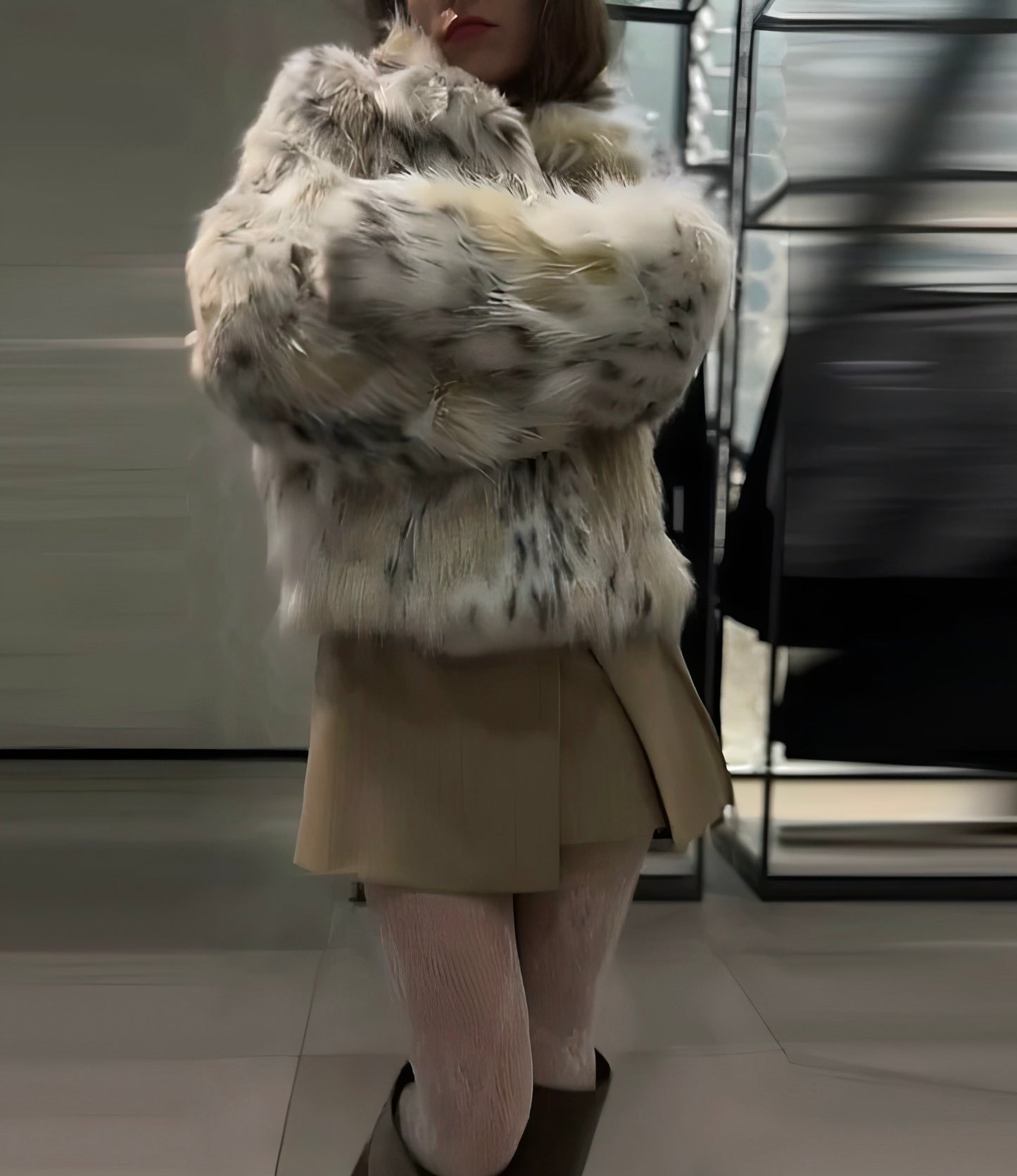 Versatile Warm Faux Fur Effect Coat