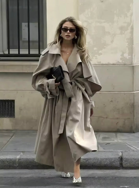 Knee-length Windbreaker Jacket