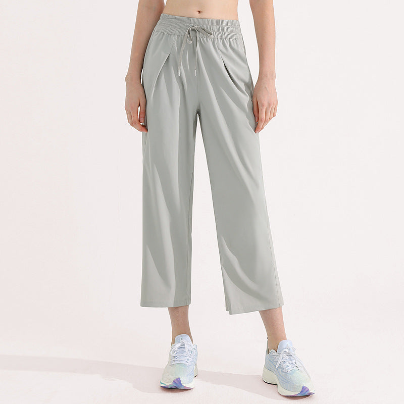 Lightweight Wide-Leg Pants with Breathable Drape