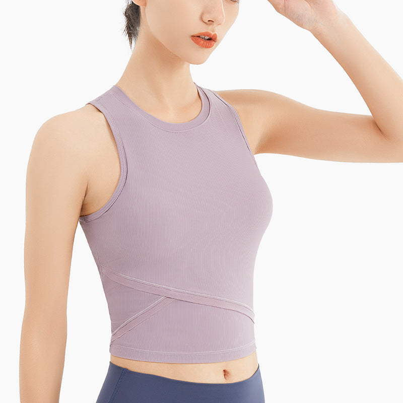 Women’s Yoga Sports Vest with Built-in Chest Pads