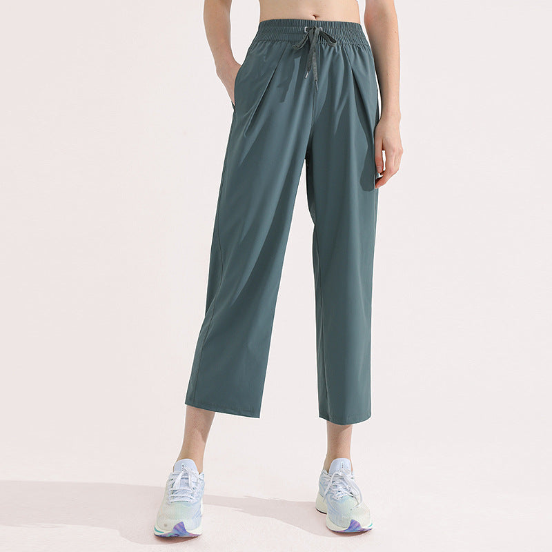 Lightweight Wide-Leg Pants with Breathable Drape