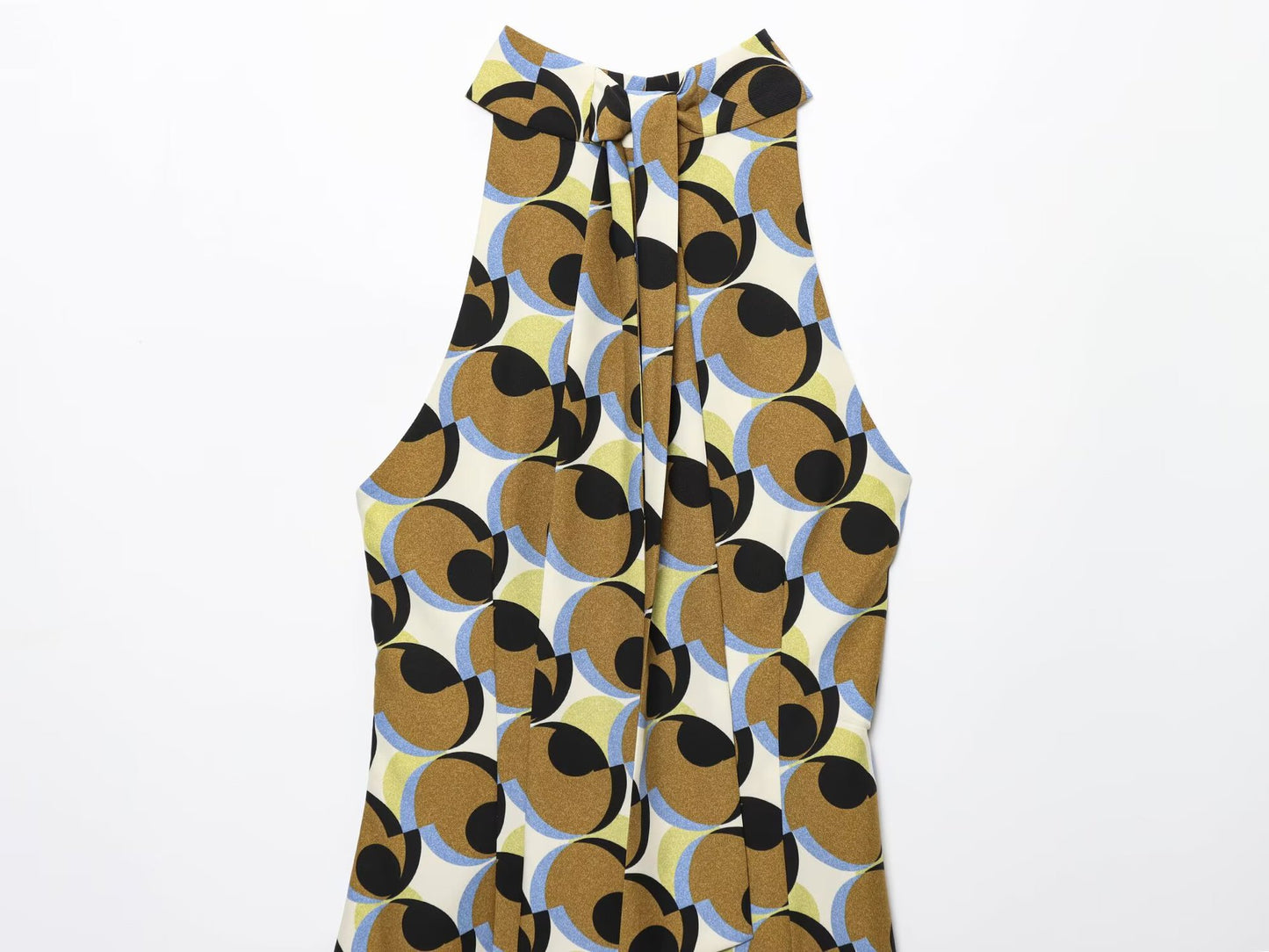 Feather Geometric Print Dress