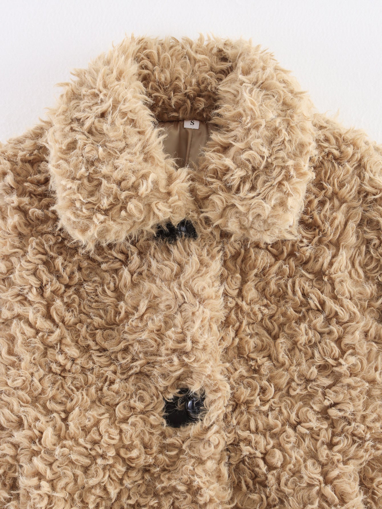 Long Sleeve Single-Breasted Faux Fur Coat