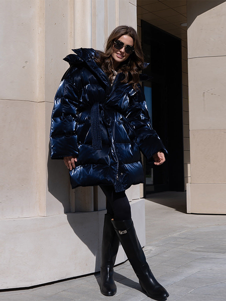 Reflective Lace-Up Hooded Jacket