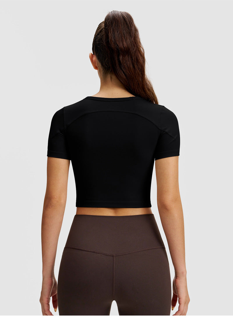 Women's Short-Sleeved Sports T-Shirt-Stretchy