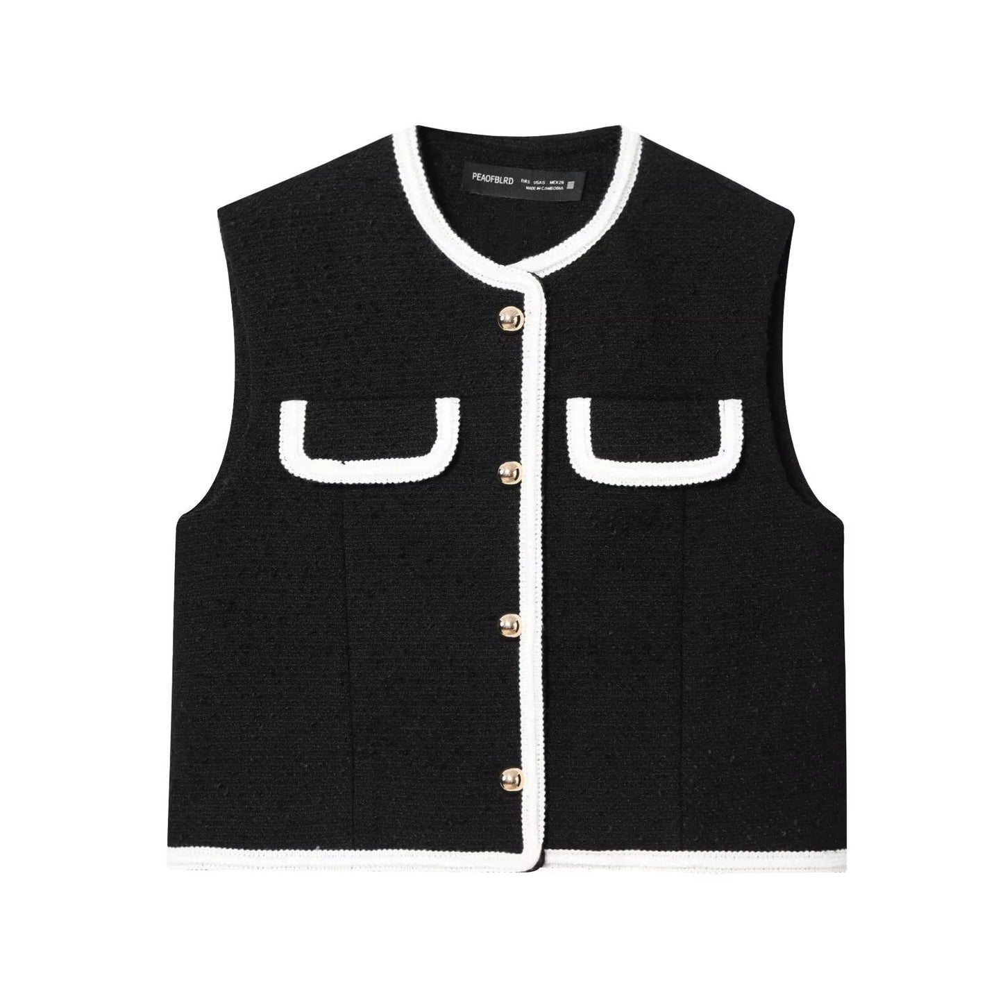 Block Trim Vest + Skirt Set