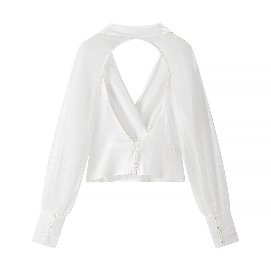Ruffled Shirt and Skirt Two-Piece Set