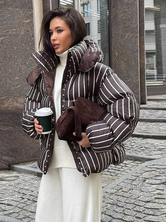 Detachable Hood Stand-Up Collar Jacket