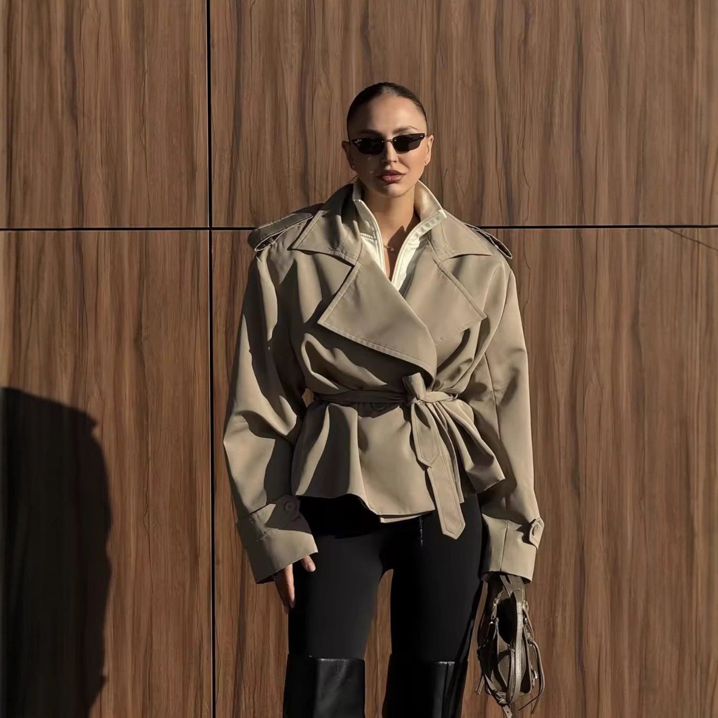 Lapel Loose Windbreaker Jacket