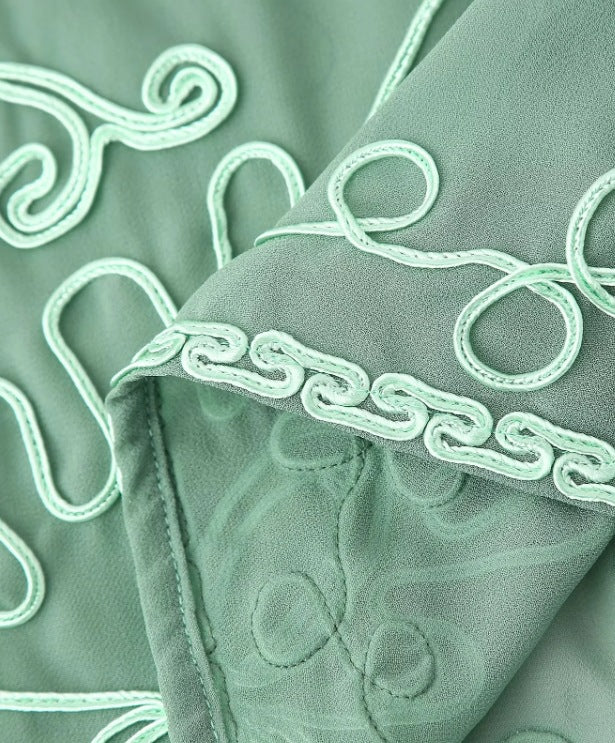 Embroidery Backless Shorts Suit Set