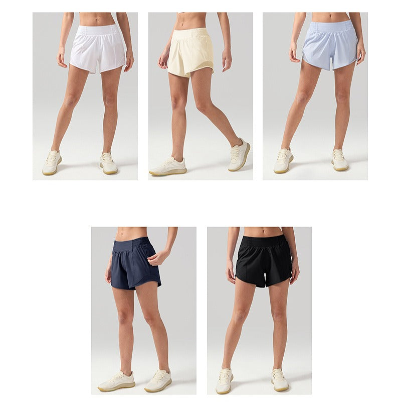 Women’s High-Waist Sport Shorts – Breathable Summer Yoga & Workout Bottoms
