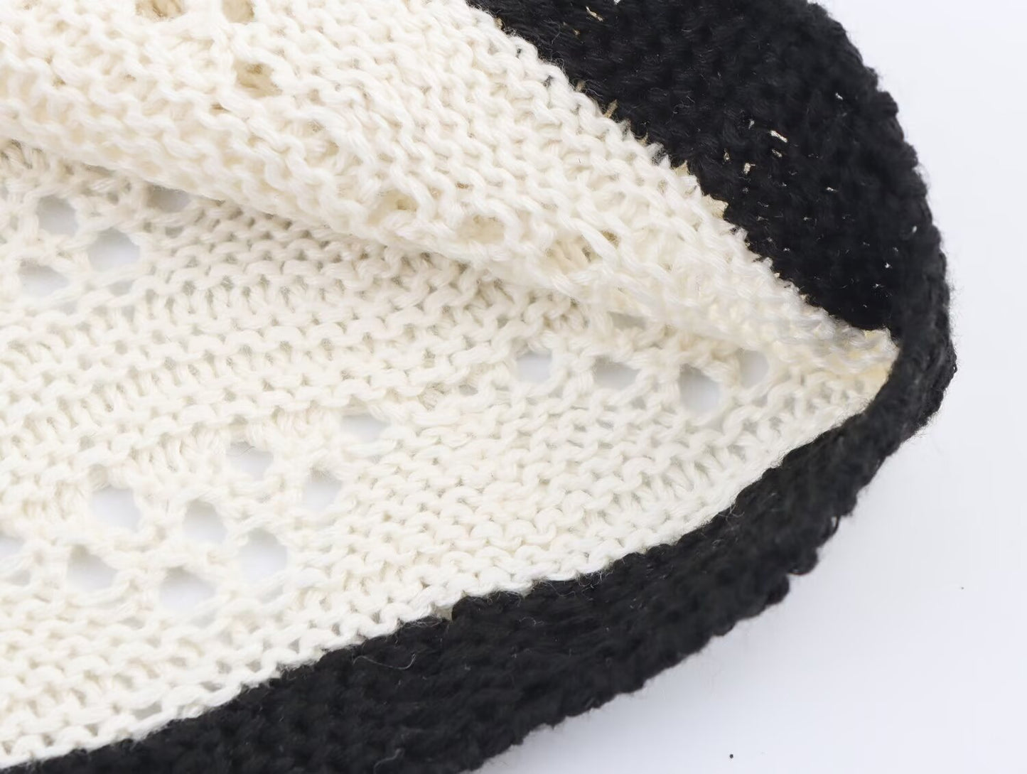 Hollow-out Vest + Knitted Skirt Set