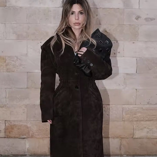 Suede Trench Coat