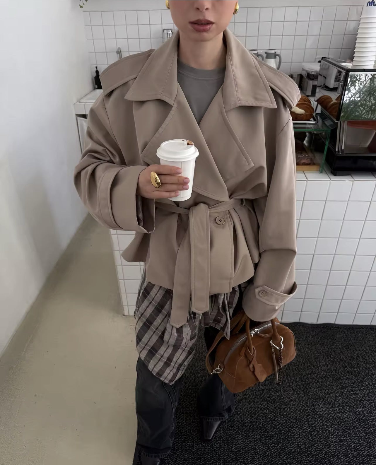 Lapel Loose Windbreaker Jacket