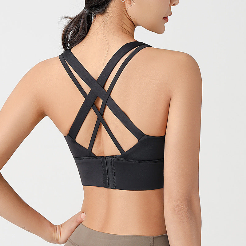 Women’s Sports Bra – Running, Yoga, Fitness Tank Top with Back Closure