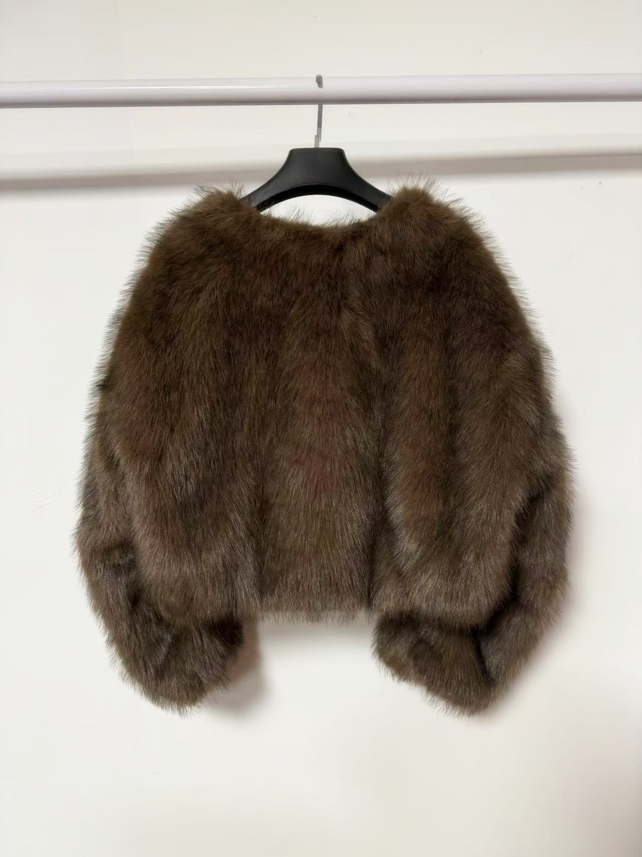 High Waist Faux Fur Coat
