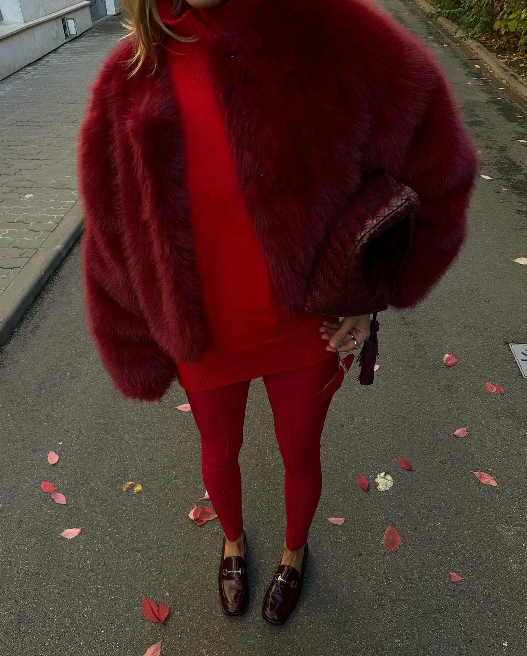 High Waist Faux Fur Coat