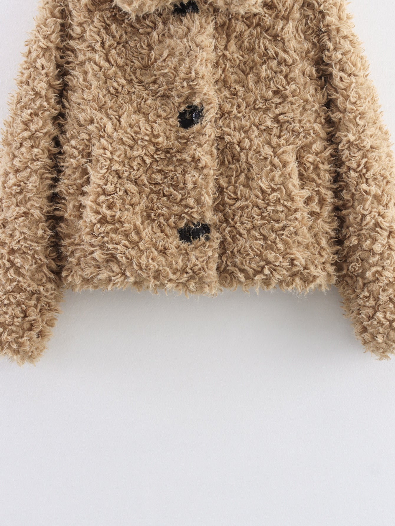 Long Sleeve Single-Breasted Faux Fur Coat