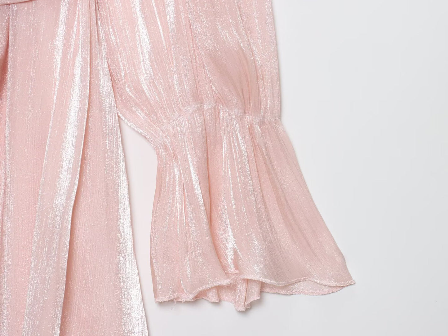 Multi-Color Lace-Up Glossy Dress