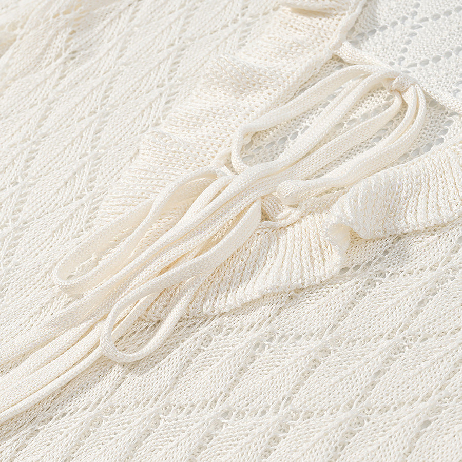 Lace Semi-Transparent Long-Sleeved Dress