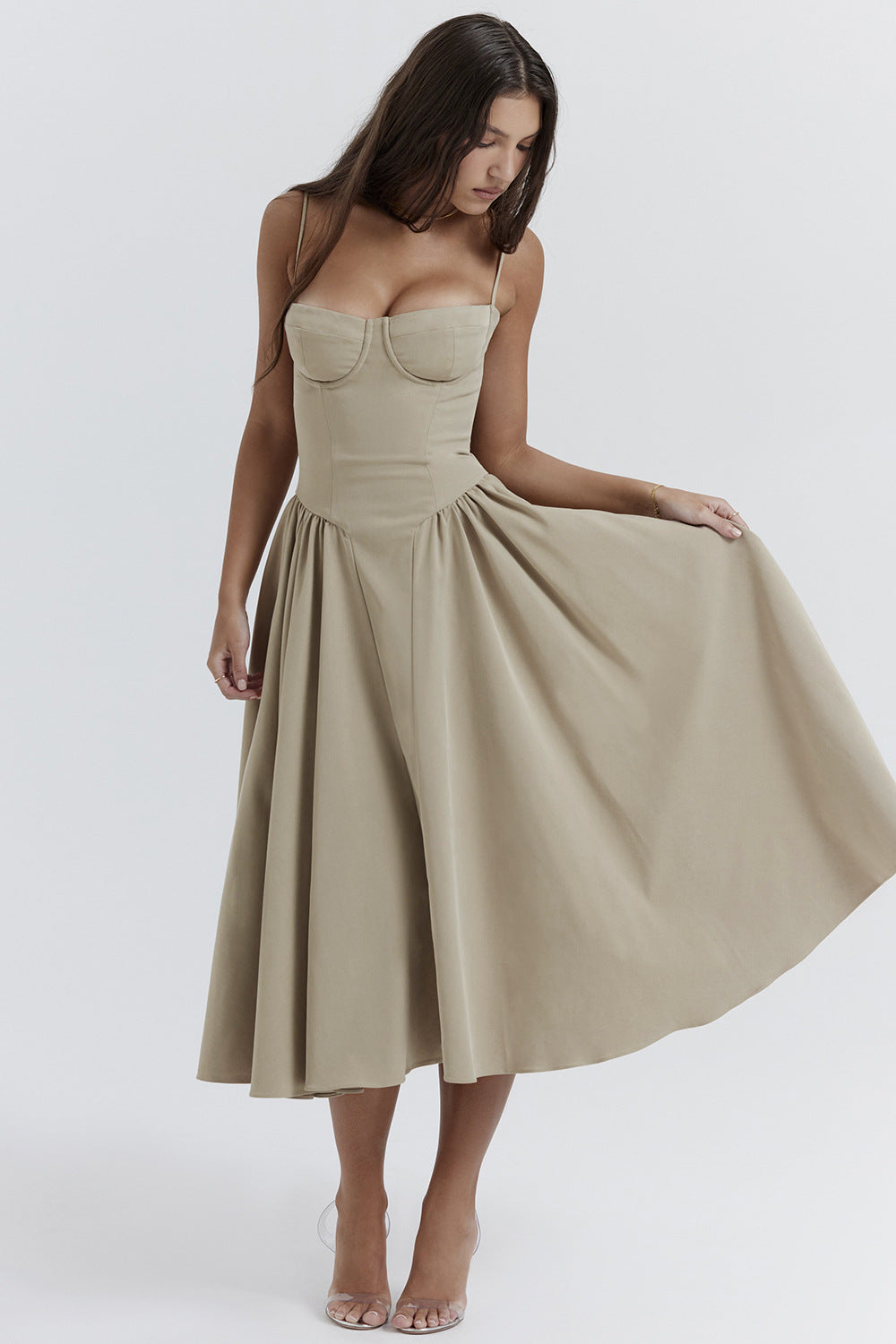 French Retro Long Dress