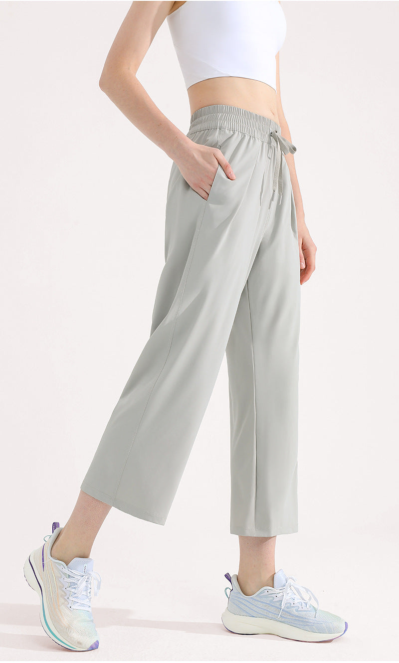 Lightweight Wide-Leg Pants with Breathable Drape