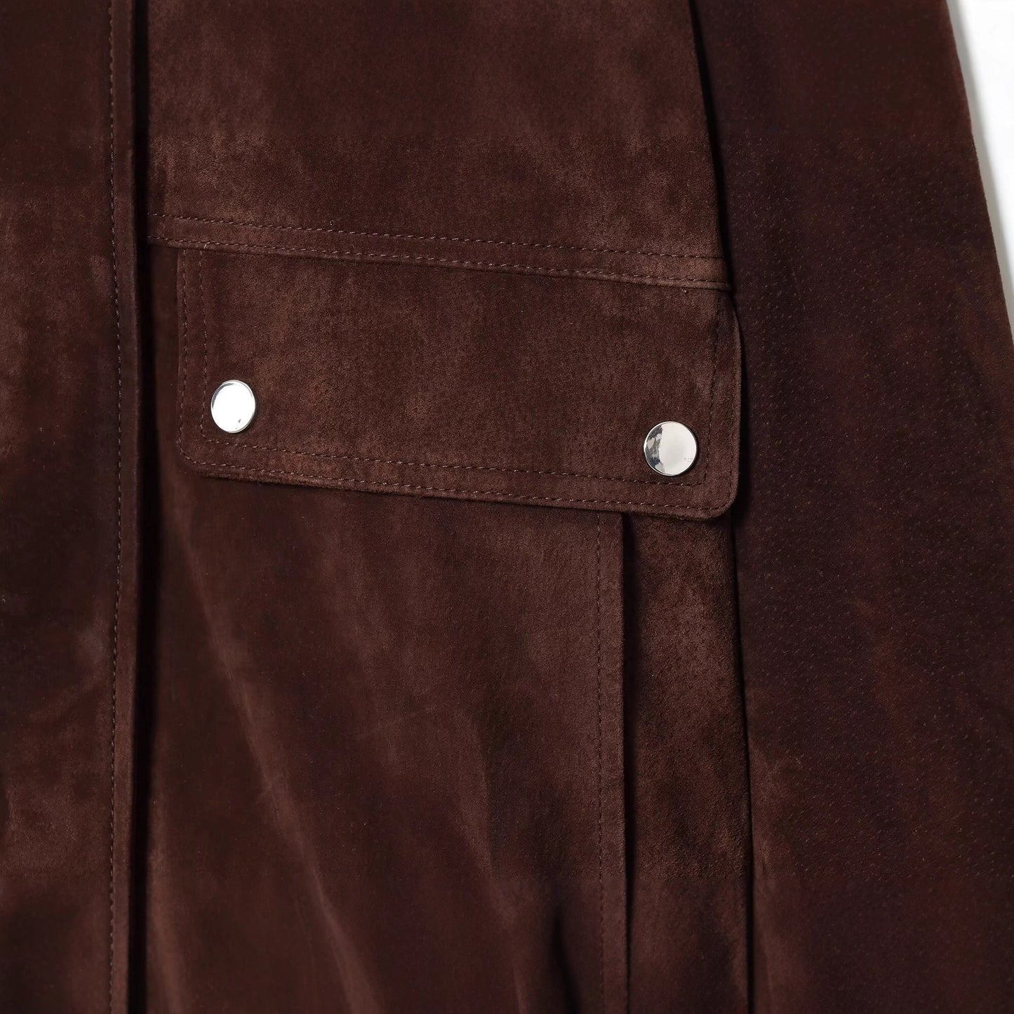 Suede Textured Pocket Jacket/Baseball Jacket