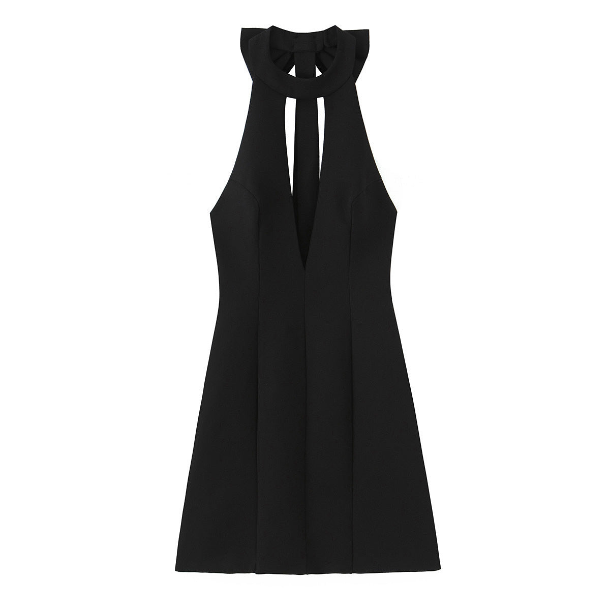 Bow-embellished Halter Neck Slim Dress